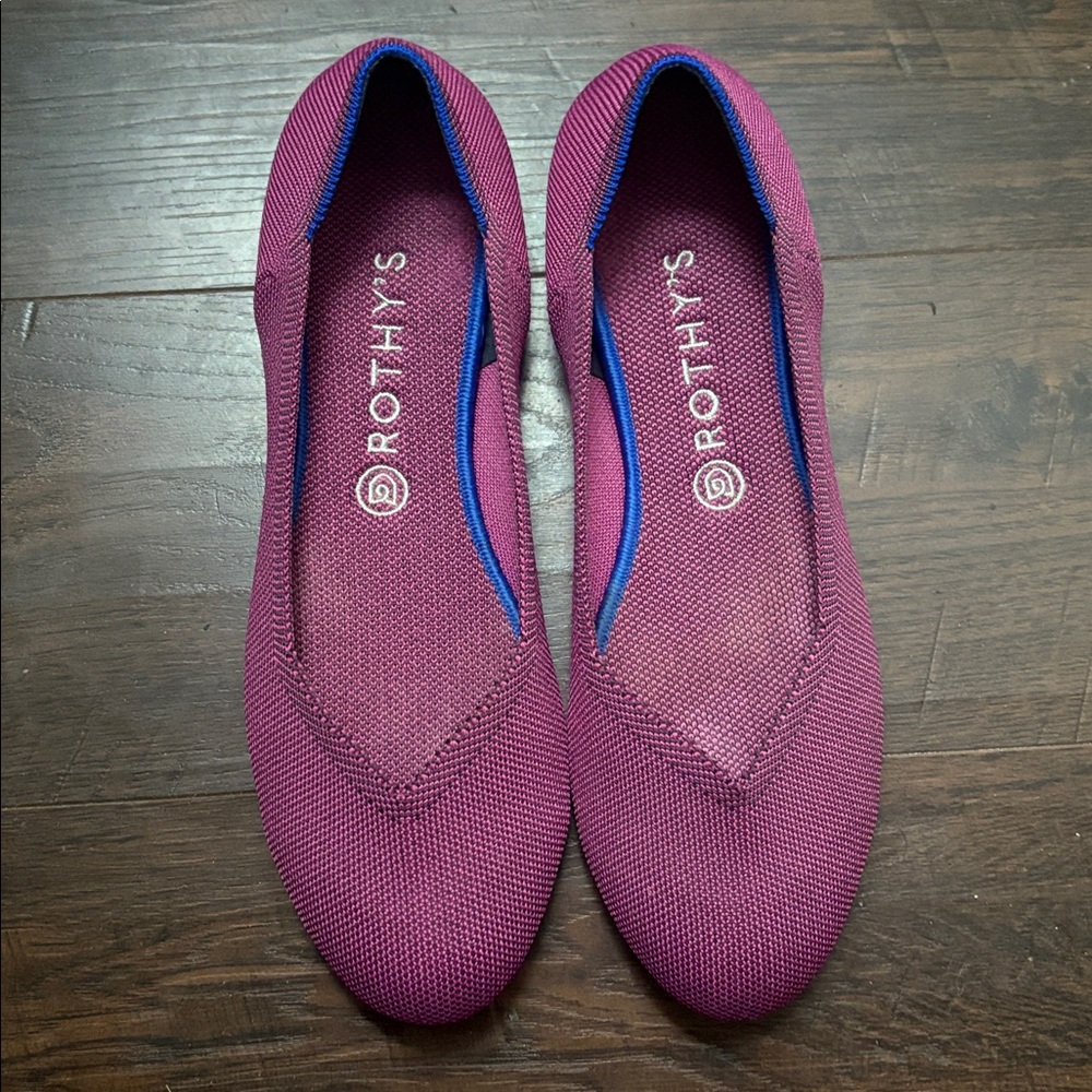 Womens ROTHYS The Flat Raspberry Purple Slip On Shoes / Size 11